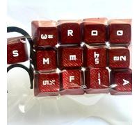 Lot de 13 Touches de Jeu rétroéclairées pour Corsair K63, K65, K66, K68, K70, K95, Logitech G Pro x G512, G710+ G610, Redragon K585, IKBC c87 c104 MX (Rouge)