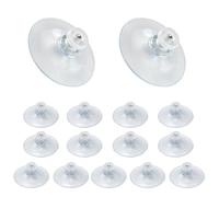 Lot de 13 ventouses en plastique transparent de 41 mm avec écrou moleté pour fenêtre, miroir, fenêtre, mur, porte et autres surfaces lisses