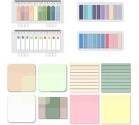 Lot De 1300 Feuilles De Notes Adhésives Transparentes Pastel, Imperméables, 7,6 X 7,6 Cm, Onglets D'index Autocollants Translucides Inscriptibles Pour Livres D'annotation