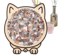 Lot de 135 labyrinthe éducatifs de chat en bois avec décoration animale pour garçons et filles d'âge préscolaire et en petite enfance