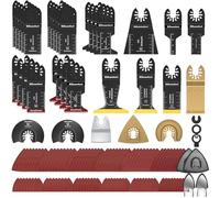 Lot de 138 lames multi-outils en titane, lames multi-outils | Lames de scie oscillantes universelles pour clous en bois, cloisons sèches, dents japonaises, compatibles avec Ryobi Makita
