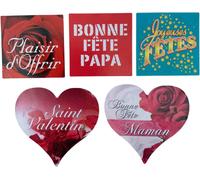 Lot De 138 Stickers - 5 Feuilles D'etiquettes Adhésives Assorties - Messages Fêtes Diverses
