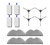 Lot de 14 accessoires compatibles avec aspirateur robot Xiaomi E5 C108, pièces de rechange comprenant 4 serpillères, 4 filtres Hepa, 4 brosses latérales