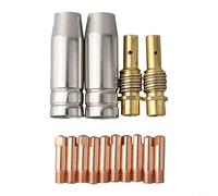 Lot de 14 accessoires de torche de soudage MIG/MAG avec buse d'alimentation M6 0,8 mm pour MB14/15, ML1500, G15, SB15, TBI150, ERGOPLUS15, LUX, GYS, EWM