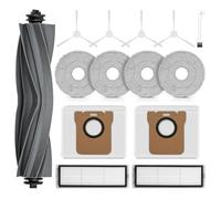 Lot de 14 accessoires pour aspirateur robot Dreame L10s Ultra / L10 Ultra/Xiaomi Robot Vacuum X20+, pièces de rechange avec 4 chiffons lavables, 4 brosses latérales, 2 sacs à poussière, 2 filtres