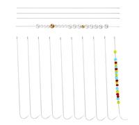 Lot de 14 aiguilles à perles en métal pour spinner les perles, robustes, longues et droites, outils pour la fabrication de bijoux, 17 cm de long, 0,7 mm de diamètre