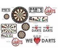 Lot de 14 autocollants pour fléchettes