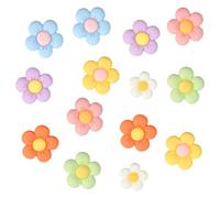 Lot de 14 badges en forme de fleurs pour Crocs - 7 couleurs - En forme de fleur - Jolies fleurs colorées - Pendentifs pour chaussures - Pour femmes et filles