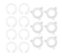 Lot de 14 bagues de réduction pour abat-jour, adaptateurs E27 vers E14, rondelles en plastique pour douilles de remplacement d'abat-jour (blanc)