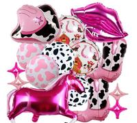 Lot de 14 Ballons de Cowboy, Décorations D'anniversaire Western, Cheval, Chapeau de Cowgirl, pour un Anniversaire à Thème Cowboy