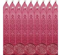 Lot de 14 bâtons de cire noire pour timbres de cire - Décorations uniques pour cartes de remerciement d'Halloween - Emballage cadeau / sac à main (14, vin rouge)