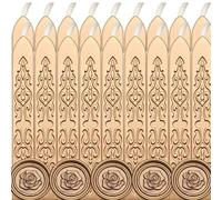 Lot de 14 bâtons de sceau en cire noire - Décorations uniques pour cartes de remerciement d'Halloween - Emballage cadeau - Pochette Kraft (14, doré)