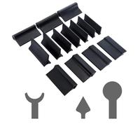 Lot de 14 blocs de ponçage en caoutchouc flexibles pour le travail du bois, tampons de polissage pour le ponçage des angles intérieurs et extérieurs, des coins, des cannelures