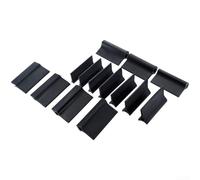 Lot de 14 blocs de ponçage en caoutchouc souple avec pince à papier abrasif pour surfaces profilées pour le travail du bois et les détails automobiles