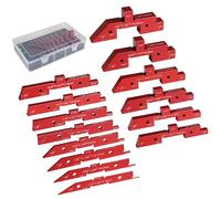 Lot de 14 blocs de réglage de précision pour table de toupie - Jauge de hauteur et configuration coudée pour défonceuse en aluminium