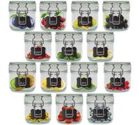 Lot de 14 Bocaux en Verre Hermétique Creative Home - 200ml - Rangement Cuisine