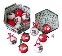 Lot de 14 boules de Noël en mousse de 7,2 cm de style nordique - Décoration de Noël scandinave à suspendre pour arbres de Hutschenreuther ou Villeroy & Boch (F)