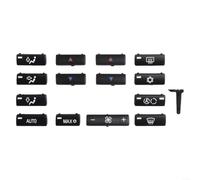 Lot de 14 boutons de commande de climatisation pour BMW E39 E53 Série 5 X5 - Commutateur de vitesse de ventilateur AC - Plastique noir