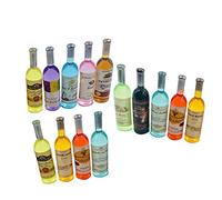 Lot de 14 breloques multicolores en résine pour bouteille de vin - Pendentifs mignons en résine - Pour bijoux, porte-clés, étui de téléphone (style aléatoire), Résine
