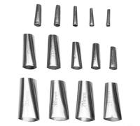Lot de 14 buses de calfeutrage en acier inoxydable pour finition lisse des comptoirs, rebords de fenêtre, carreaux et revêtements - Tailles de 5 mm à 35 mm