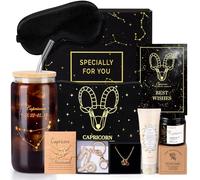 Lot de 14 cadeaux d'anniversaire Capricorne pour femme, cadeaux astrologiques Capricorne pour femme, boulangerie, 12 cadeaux du zodiaque pour femme, amie, amitié, casquette astrologique, bougies en