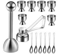 Lot de 14 casse-œufs en acier inoxydable pour œufs durs et durs