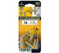 Lot de 14 chevilles et vis couleur RED HEAD, Diam.5 mm x L.30 mm G