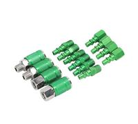 Lot de 14 connecteurs de tuyau d ' air en aluminium, coupleurs rapides et bouchons 1/4 ", ensemble de coupleurs à connexion rapide pour raccords pneumatiques à haute pression