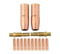 Lot de 14 consommables de soudage Mig pour torche Tw 100L, buse diffuseur de gaz en cuivre avec filetage M3, embouts de fil de 0,6 mm à 1,2 mm pour soudure industrielle (0,6 mm)