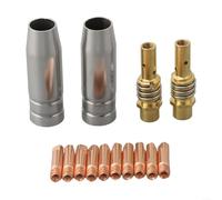 Lot de 14 consommables de torche de soudage MIG MAG M6 0,8 mm Embouts de contact Buses à gaz pour soudeur MB15 MB14 Accessoires