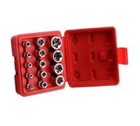 Lot de 14 douilles E-Star femelles avec étui de rangement - Jeu de douilles extérieures en forme d'étoile E4-E24 - Ensemble d'écrous à douilles hexagonales