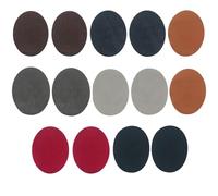 Lot de 14 écussons ovales pour coudes - À repasser - À repasser - 11 x 14 cm - Pour vêtements