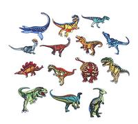 Lot de 14 écussons thermocollants décoratifs brodés pour tissu, sacs à dos, jeans, manteaux, dinosaures