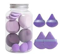 Lot de 14 éponges de maquillage pour fond de teint - Éponges de maquillage - Éponges de maquillage - Éponges et cales - Pour une utilisation humide et sèche - Pour petite amie, mère