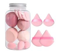 Lot de 14 éponges de maquillage pour fond de teint - Éponges de maquillage - Éponges de maquillage - Éponges et cales - Pour une utilisation humide et sèche - Pour petite amie, mère