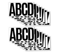 Lot de 14 feuilles de lettres autocollantes 15 cm, imperméables et résistantes au soleil, pour panneaux d'affichage, boîtes aux lettres, voitures et panneaux.