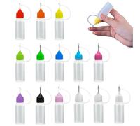 Lot de 14 flacons pipettes souples 10 ml en plastique PE, bouteilles de dosage précis avec aiguille métallique protégée, pour contrôle de fluides, collage, maintenance et travaux de précision