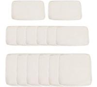 Outsunny Lot de 14 Housses de Rechange Coussins Salon de Jardin 6 Housses Coussin d'assise 8 Housses Coussin Dossier Polyester déperlant Beige