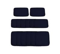 Lot de 14 housses de rechange coussins salon de jardin - 6 housses coussin d'assise, 8 housses coussin dossier - housses zippées polyester déperlant