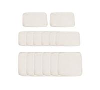 Lot de 14 housses de rechange coussins salon de jardin - 6 housses coussin d'assise, 8 housses coussin dossier - housses zippées polyester déperlant