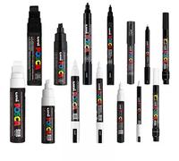 Lot De 14 Marqueurs Posca Noir Et Blanc