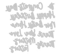 Lot de 14 matrices Sizzix Thinlits Variety Sentiments par Lisa Jones | 666131 | Matrice de découpe en métal pour la fabrication de cartes, le scrapbooking, le papier et plus encore