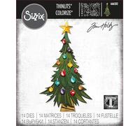 Lot de 14 matrices Thinlits Trim a Tree Colorize par Tim Holtz