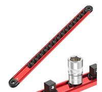 Lot de 14 organiseurs de douilles magnétiques - Support de douilles métriques, boucle coulissante librement | Support de rangement pour manchons métalliques, peut contenir 143 pièces standard