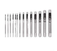 Lot de 14 outils de poinçonnage creux pour couper des trous ronds dans les joints de bracelet de montre et divers matériaux fabriqués en acier au carbone traité thermiquement