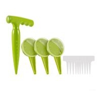 Lot de 14 outils de semis de jardin avec perforateur de terre, kit de plantoir en plastique pour un espacement efficace, poignée ergonomique pour jardinage extérieur (2)