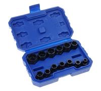 Lot de 14 outils d'extraction de boulons et d'écrous, outil de retrait de douille de 9,5 mm, outil de douille de boulon avec étui de rangement