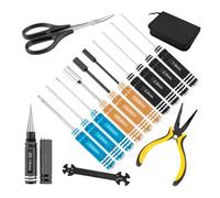 Lot de 14 outils multifonctions robustes avec capacité de couple de 3 Nm pour modélisme et réparations ménagères en alliage d'acier