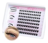 Lot de 14 paires d'extensions de cils effet œil de chat russe aspect naturel D Curl moelleux 15 mm