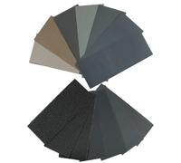 Lot de 14 Papier de Verre (60 à 10000 Grain), Papier Abrasif à Sec à l'Eau 23 x 9cm pour Polir le Bois, Métal, Bijoux, Voitures, Papier papier de Verre Fin à Grain Élevé